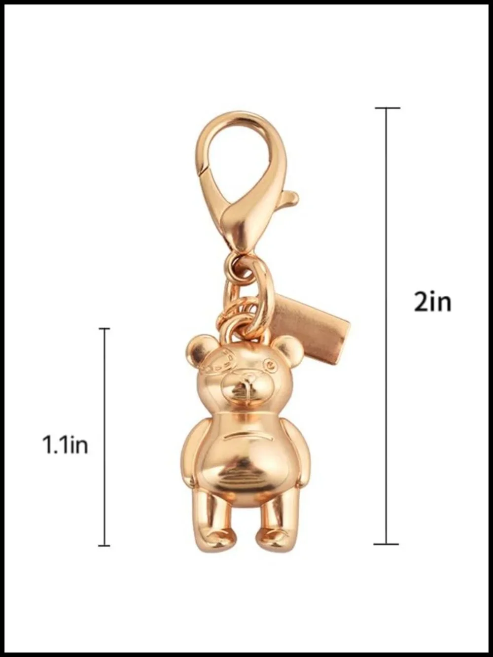 Gold Purse Chain Bag Charm Double Spring Clasp Shoulder Strap Extender Metal